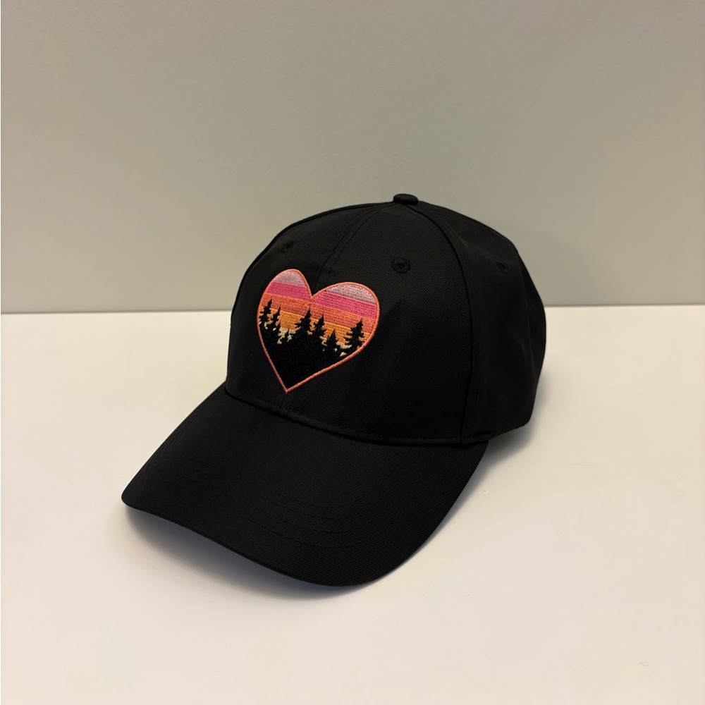 Redmond Outfitters Heart Sunset Pine Trees Adjustable Baseball Hat